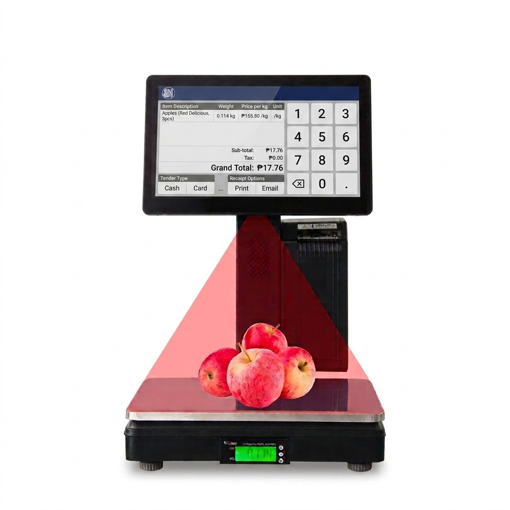 A POS Machine: Weighing Scale – AI Label Scale